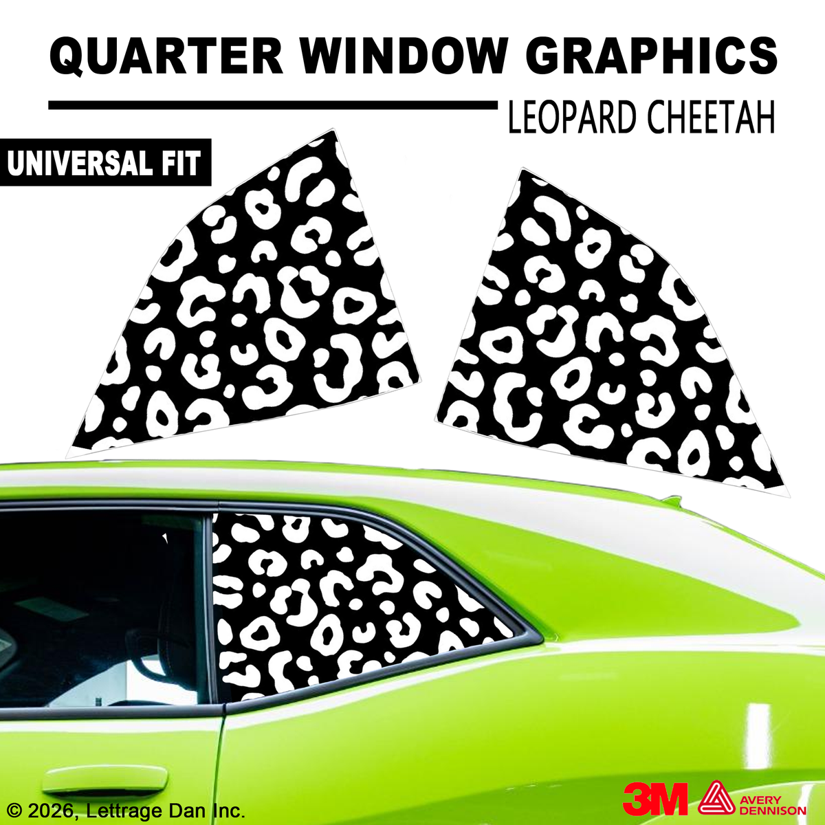 Quarter Window Graphics - Leopard Cheetah