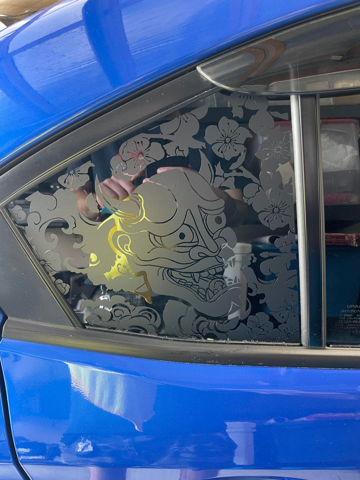 Quarter Window Graphics - Oni Demon Floral