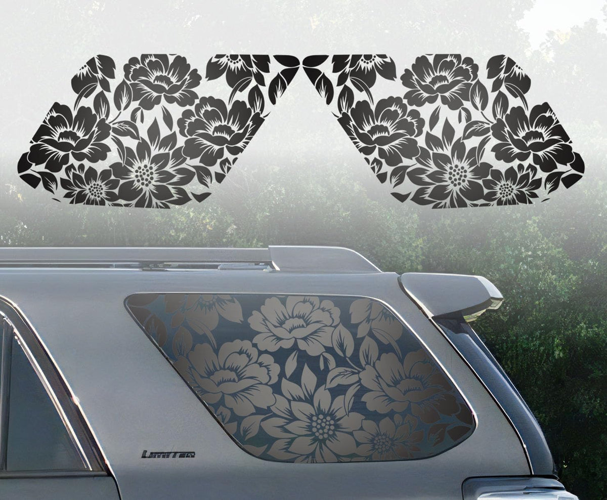 Quarter Window Graphics - Oni Demon Floral