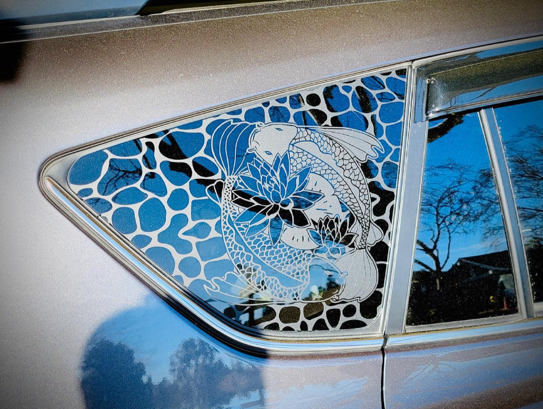 Quarter Window Graphics - Oni Demon Floral