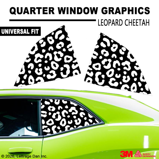 Quarter Window Graphics - Leopard Cheetah